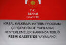 Arıcılık ve tarımsal yatırımlar için kırsal kalkınma destekleri ve hibe esaslarını içeren Resmî Gazete duyurusu.