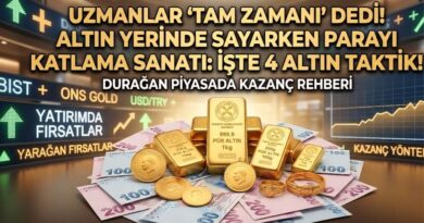 Altın fiyatları yatay seyrederken parayı katlama sanatı ile kazanç sağlama yöntemlerini anlatan altın külçeleri ve borsa grafiği manşet görseli.